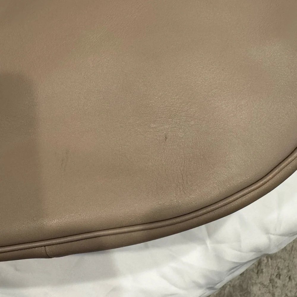 Coach Nomad Taupe Leather Hobo Bag with Snake Skin Strap